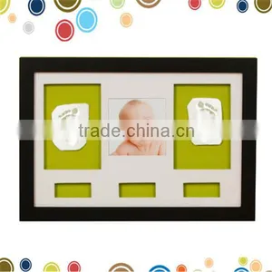Wholesale Adorable Baby Footprint Set With Wall Metal Art Clay Frame thumbnail-1