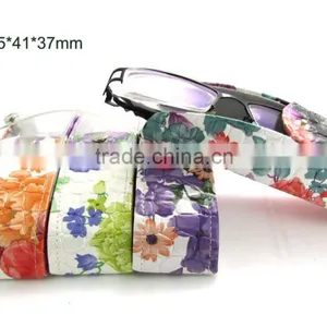 Colorful Flower Pattern Handmade Eyeglasses Glasses Case thumbnail-1