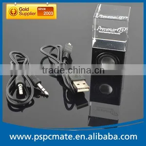 Wired Crystal Speaker With Laser Logo thumbnail-1
