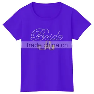 Bride Ring Hot Fix Crystal Rhinestone Design for T-shirt thumbnail-2
