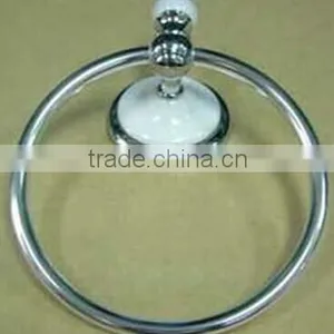 High Grade Quality Ceramic Decorative White Towel Ring Towel Holder thumbnail-1