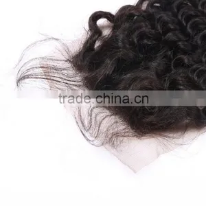 7a Brazilian Kinky Curly Closure Human Hair Lace Brazilian Curly Virgin Hair Wet And Wavy Closure Brazillian Curly Lace Closure thumbnail-4