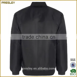 Presley Oem Custom Blank High Quality Satin Bomber Jacket for Man Wholesale thumbnail-3