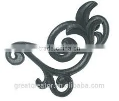 Ancient Gold Scroll Wrough Iron Curtain Rods Finials For 1.25" (31.7mm) Curtain Rods thumbnail-5