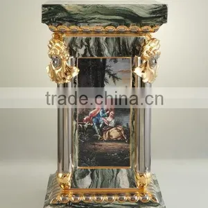 Luxury Ceramic Porcelain Home Decoration 31"round Pillars Roman Pillar for Sale thumbnail-3