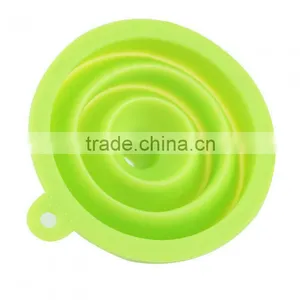 High Quality 1pc New Mini Silicone Gel Foldable Collapsible Style Funnel Hopper Kitchen Cooking Tools thumbnail-3