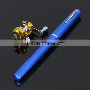 38inch Mini Portable Pocket Aluminum Alloy Fishing Rod Pen thumbnail-1