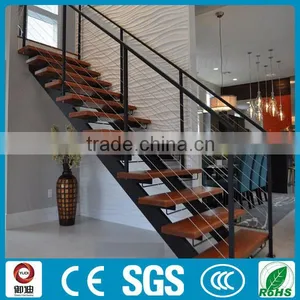 Modren Decorative Interior Used Metal Wooden Staircase thumbnail-2