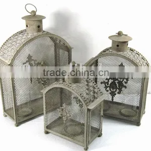 S/3 Engraved Metal Wire Candle Holder thumbnail-1