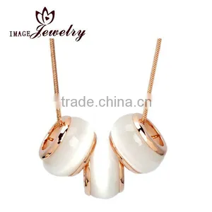 Rose Gold Plated Zirconia Pendant in 925 Silver thumbnail-1