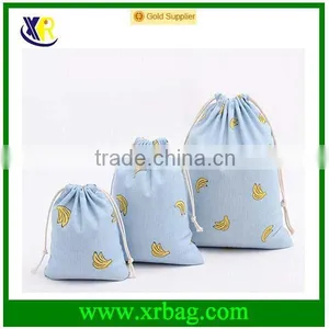 Custom Printed Grocery Cotton Drawstring Sling Bag thumbnail-1