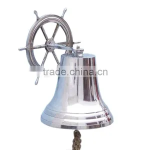 Handcrafted Nautical Decor Hanging Ship Wheel Bell NBB 0016 thumbnail-1