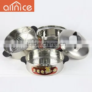 New Design Stainless Steel Lid Electric Steamer,inner Pot,outer Shell Cylinder Rice Cooker thumbnail-3
