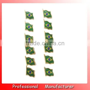 Popular and Durable Metal Flag Pin Badge,football Pin Badge,Brazil Flag Pin Badge thumbnail-1
