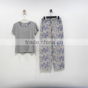 Leisure Coat Draw String Pants Grid Pajamas Women thumbnail-4