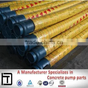 5"x3000mmx2 Ends Steel Wire Reinforcement Pump Truck Rubber Hose thumbnail-3