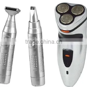 Hot Selling! Three Head Double Edge Rotation Razor Blades +flexible Portable Razor+nose Wool Implement thumbnail-1