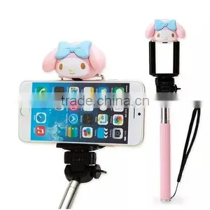 2015 Selling Best Lovely Cartoon Bluetooth Wired Selfie Stick thumbnail-1
