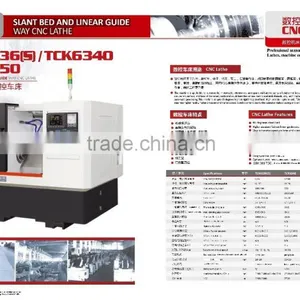 Taiwan Hiwin Linear 45 Degree Slant Bed CNC Lathes TCK6336 thumbnail-6