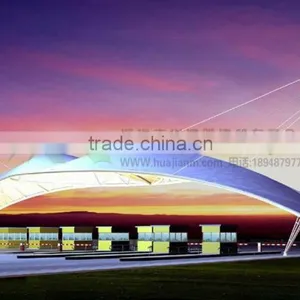 Huajian Toll Station Membrane Structure Engineering PVDF With 30 Years Guaranty thumbnail-2