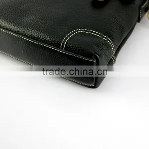 China Supplier Low Price Fashion Men Black Genuine Leather Briefcase thumbnail-6