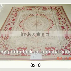 8x10 Classic Hand Made Chinese Aubusson Carpet thumbnail-1