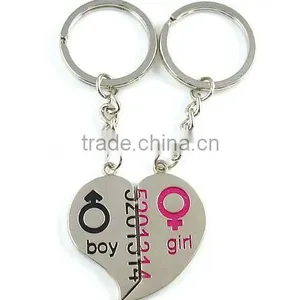 Key Zinc Alloy, With Broken Heart to be 2pcs thumbnail-1