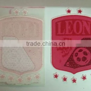 Factory Direct Soccer Patches 3d Flock Type Label Patch Football Badges Garment Usage Flock Patches thumbnail-5