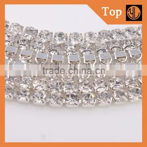 New Arrival Glass Crystal Rhinestone Cup Chain for Shoes thumbnail-2