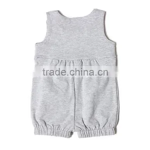 Baby Boy Cute Summer Romper Sleeveless Grey Rompers Baby Boy Romper and Sleep Suits thumbnail-2