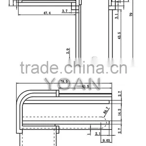 High Performance Bright Chrome Plated Zinc Die-casting Cabinet Rack T-joint thumbnail-2