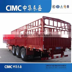 China CIMC Manufacturer Stake Fence Body 3 Axle Cargo Truck Trailer thumbnail-5