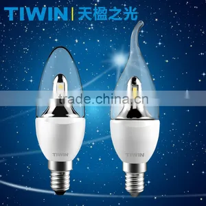 TIWIN 4W LED Candle 5700K Flame White Body With CE,RoHS&TUV Certification thumbnail-1