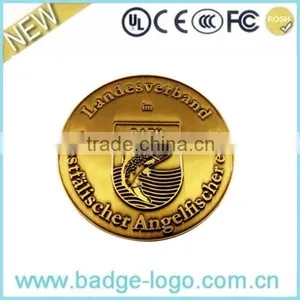 Custom Design Brass Plated Metal Coins thumbnail-1