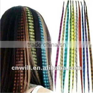 Synthetic Wholesale Grizzly Rooster Feather Hair Extensions 18 Colors!!! thumbnail-2
