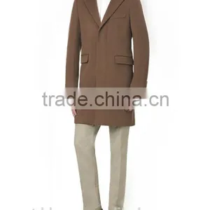 2014 New Style 100% Cashmere Classic Brown Wool Long Overcoats for Men thumbnail-1