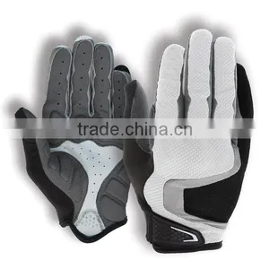 White And Light Gray Color Cycling Sports Wear Gloves thumbnail-1