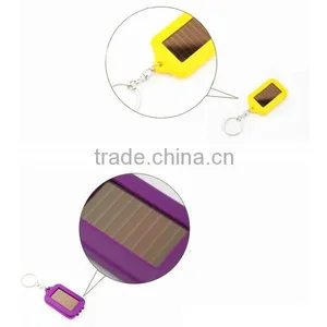 New Fashion Mixed Color Solar Portable LED Light Keychain / Mini Flashlight Key Ring Survial Gadget 3 LED thumbnail-6