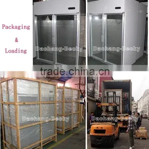 Upright Ice Merchandiser With 2-glass Door Bagged Ice Storage Bin Temp -12degree C thumbnail-6