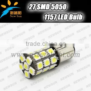 Canbus Car Led P21/5W Bay15d 1157 27 Led Smd 5050 27smd 1157 Led Brake Stop Light Bulb Lamp WHITE RED YELLOW thumbnail-1