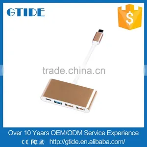 Multiple USB Hub,USB 3.1 Type C Male to Female 1 Port USB 3.0+2 Ports USB 2.0+1 Port USB C Adapter/Converter thumbnail-4
