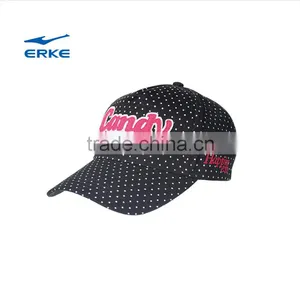 ERKE Girls Lovely Low Profile 6 Panel Baseballl Cap With Dot and Letters Embroidered Cotton Snapback Hats thumbnail-3