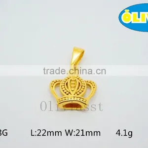 Olivia 2016 New Fashion Modern 316 Stainless Steel Cast Metal King Queen Imperial Crown Pendant thumbnail-2