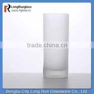 LongRun 260ml Large Capacity Long Classical Blank White Frosted Cup Glass Cup thumbnail-1