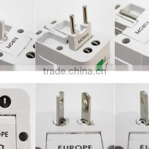 Wall Mount Interchangeable Plug Universal World Travel Adaptor thumbnail-2