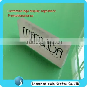 Promotional Price Acrylic Logo Sign Block Signage Plate, White Plexiglass Pmma Solid Block in Shenzhen thumbnail-1