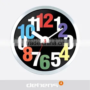DEHENG 8'' Big Number Colourful Modern Wall Clock thumbnail-1