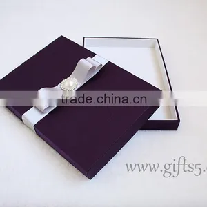 Wedding Invitation Decorative Silk Gift Boxes Made in China thumbnail-3