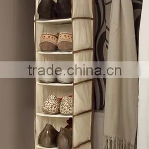 Six-Shelves Lightweight Hanging Shoe Organizer, Bedroom Foldable Hanging Shoe Clothes Storage Closet thumbnail-1