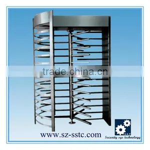 306 Stainless Steel Single Pole Security Gate Full Height Turnstile thumbnail-5